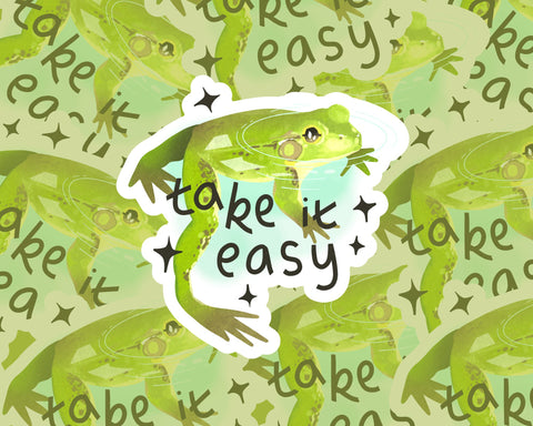 Take it Easy 3" Die-Cut Vinyl Sticker
