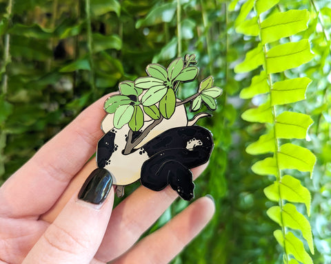 Panda Pied Ball Python - Herpetoflora ii Enamel Pin Collection