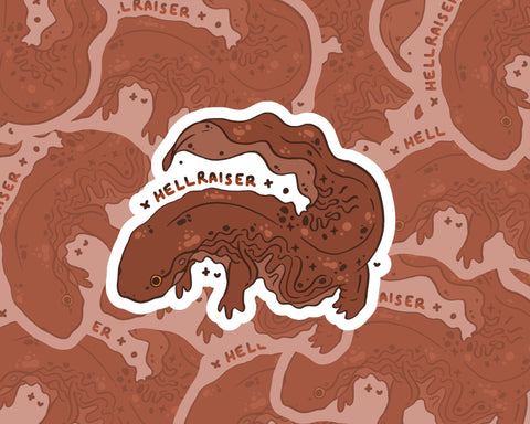 Hellbender Salamander 3" Die-Cut Vinyl Sticker