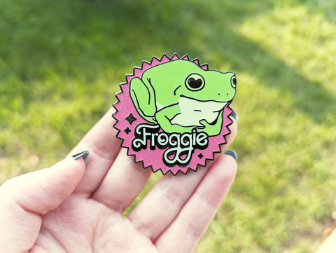 Barbie Froggie - Hard Enamel Glitter Pin