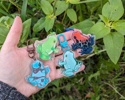 Frogscapes Series 3 - 2" Epoxy Acrylic Charm Keychain