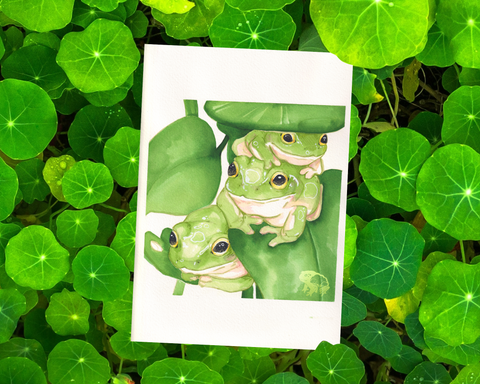 kero kero kero - 5x7" Acrylic Frog Art Print