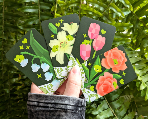 Bouquet of Frogs Love Notes x4 - Valentines 2026