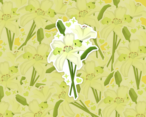 Lily Bouquet 3" Die Cut Vinyl Sticker - Valentines 2026