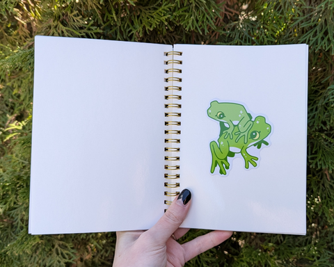 5x7" Stained Glass Froggy Reusable Sticker Book