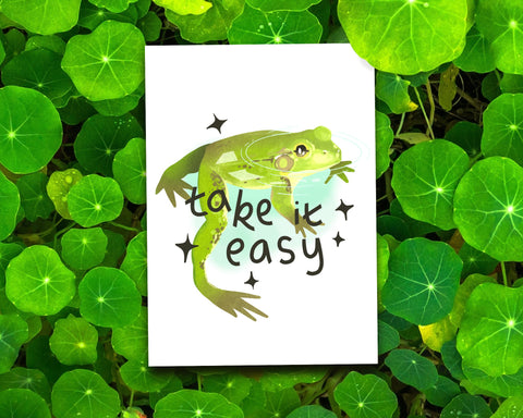 Take it Easy - 5x7" Frog Art Print