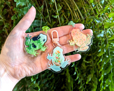 Frogscapes Series 6 - 2" Epoxy Acrylic Charm Keychain