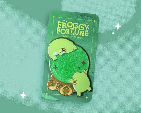 Froggy Crystal Ball Enamel Pin - Valentines 2024 Collection