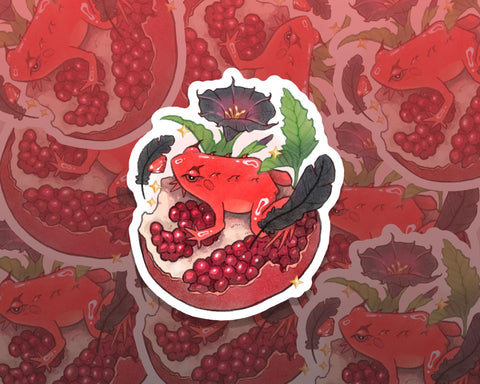 Grumpy Crow Frog - 3" Die-Cut Vinyl Sticker