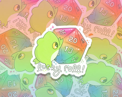 Lucky Roll! - 3" Die-Cut Vinyl Sticker