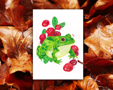 Must be Fall - 5x7" Watercolour Frog Art Print