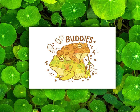 buddies- 5x7" Acrylic Frog Art Print