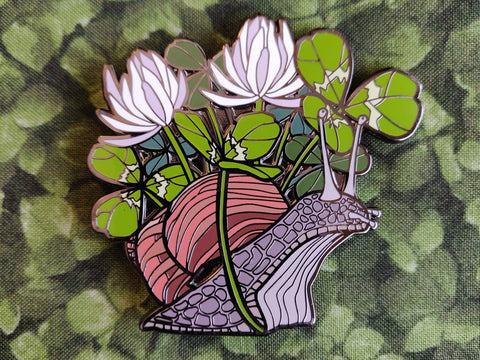 Clover Snail: Forage Enamel Pin Collection