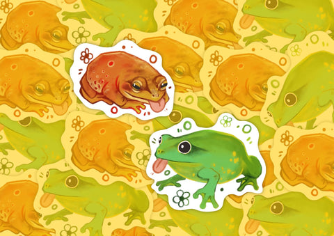 Blep Frogs - 2" Vinyl Stickers