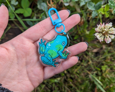 Frogscapes Series 1 - 2" Epoxy Acrylic Charm Keychain