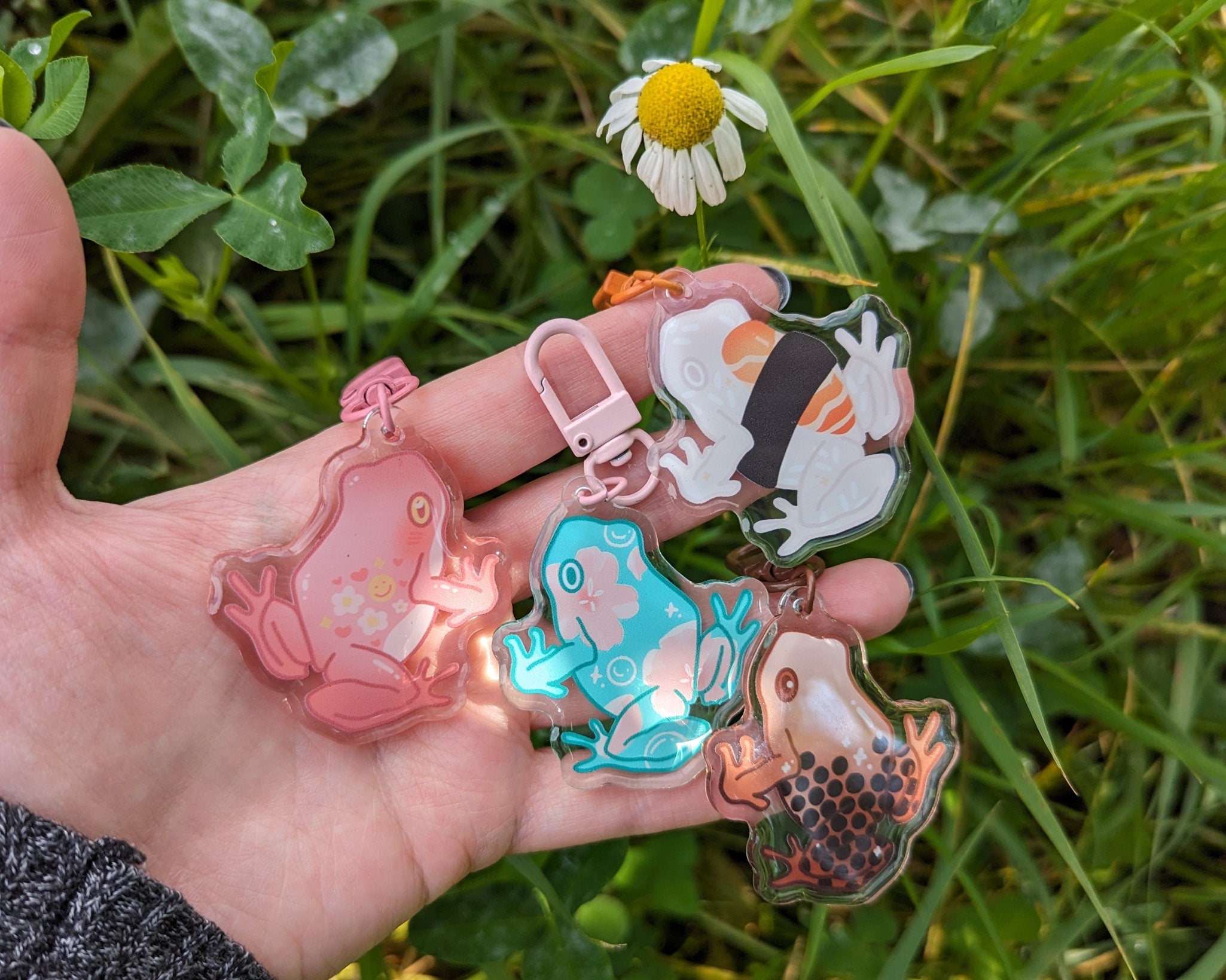 Frogscapes Series 4 - 2 Epoxy Acrylic Charm Keychain