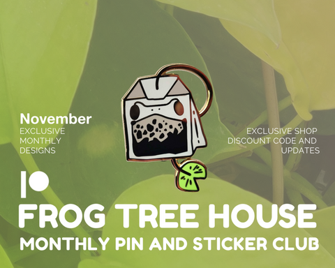 November Patreon Pin - Tea Frog